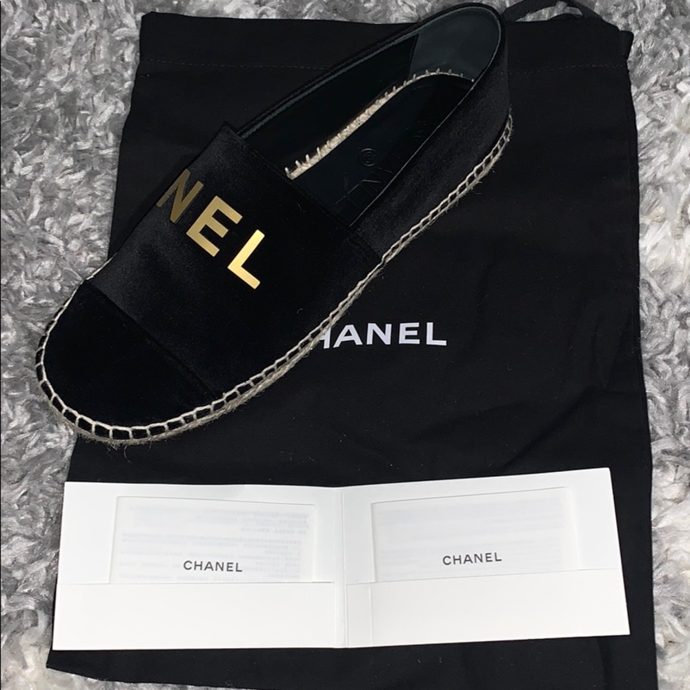 👑NEW👑 39 Chanel velvet espadrille 39 / 8.5 NWB - Picture 6 of 8